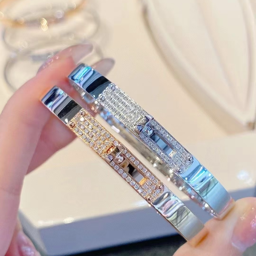 【CHERISH】18k kelly半钻手镯（48小时鉴赏期）（多样性发其一）