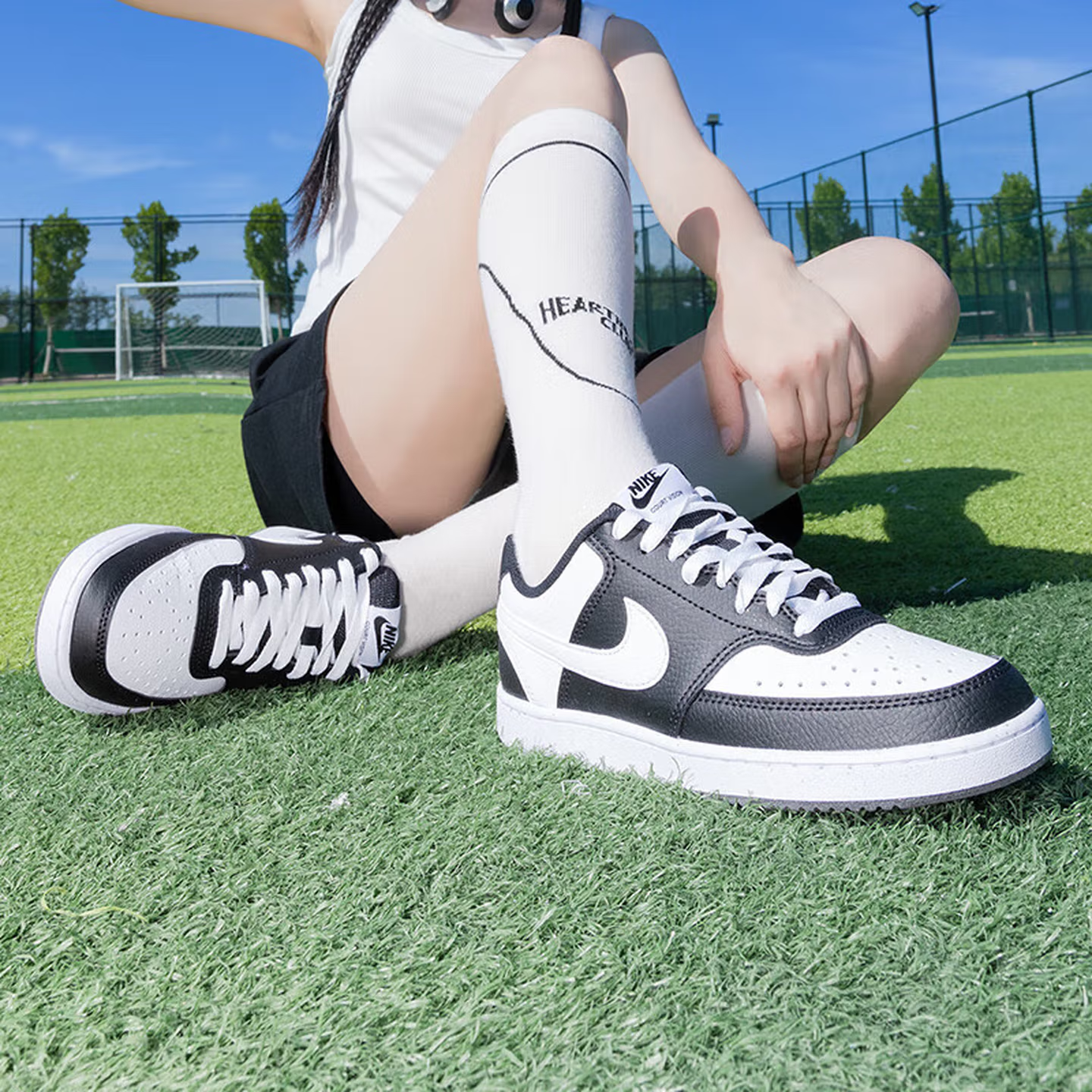NIKE/耐克女款Court 2 黑曜石舒适防滑耐磨轻便低帮板鞋DH3158003