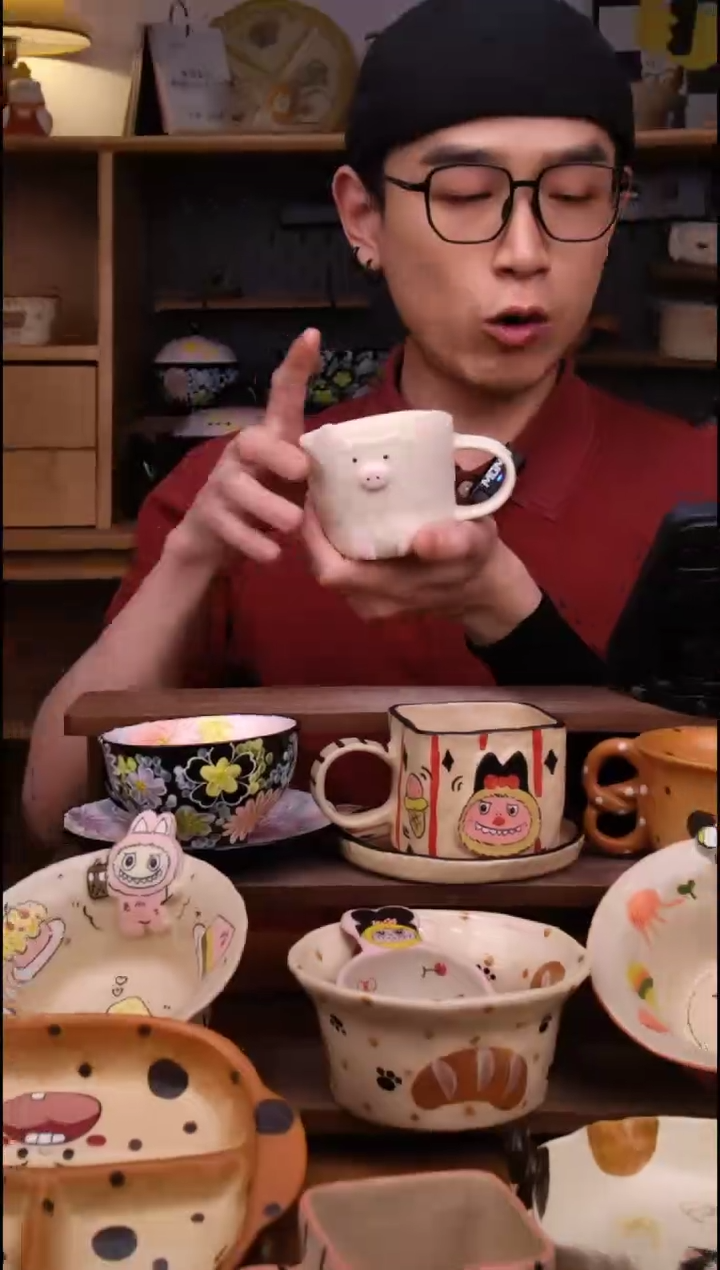 杯子景德镇可爱设计师款陶瓷