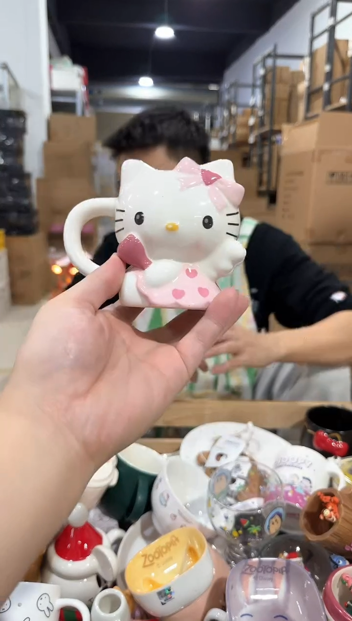 瓷片原盒kt猫天使杯杯杯