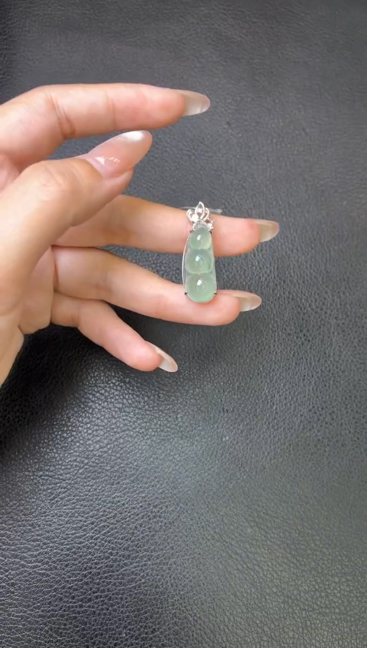 吊坠(不含链)银S925镶嵌翡翠吊坠 多样性发一件