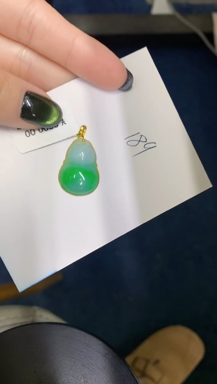 【闪购商品】翡翠颈饰18K金镶嵌00000000000