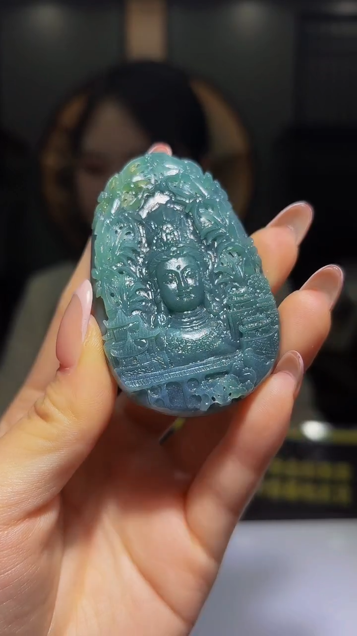 未镶嵌定制翡翠56/1208/Y/佛首