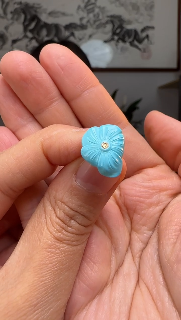 【闪购商品】绿松石卡子未镶嵌时尚百搭A1975