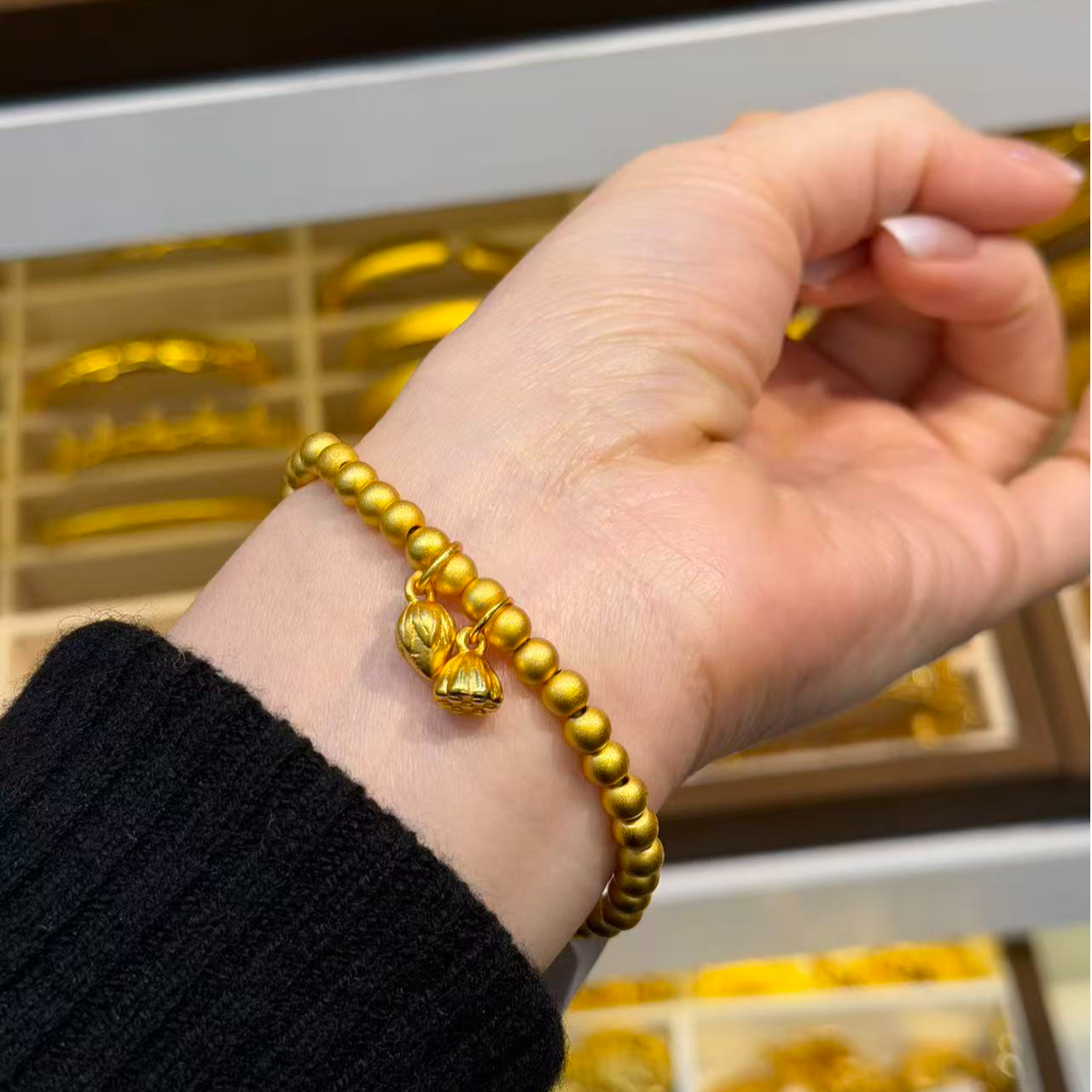 钛钢手链 莲蓬手链-HG019