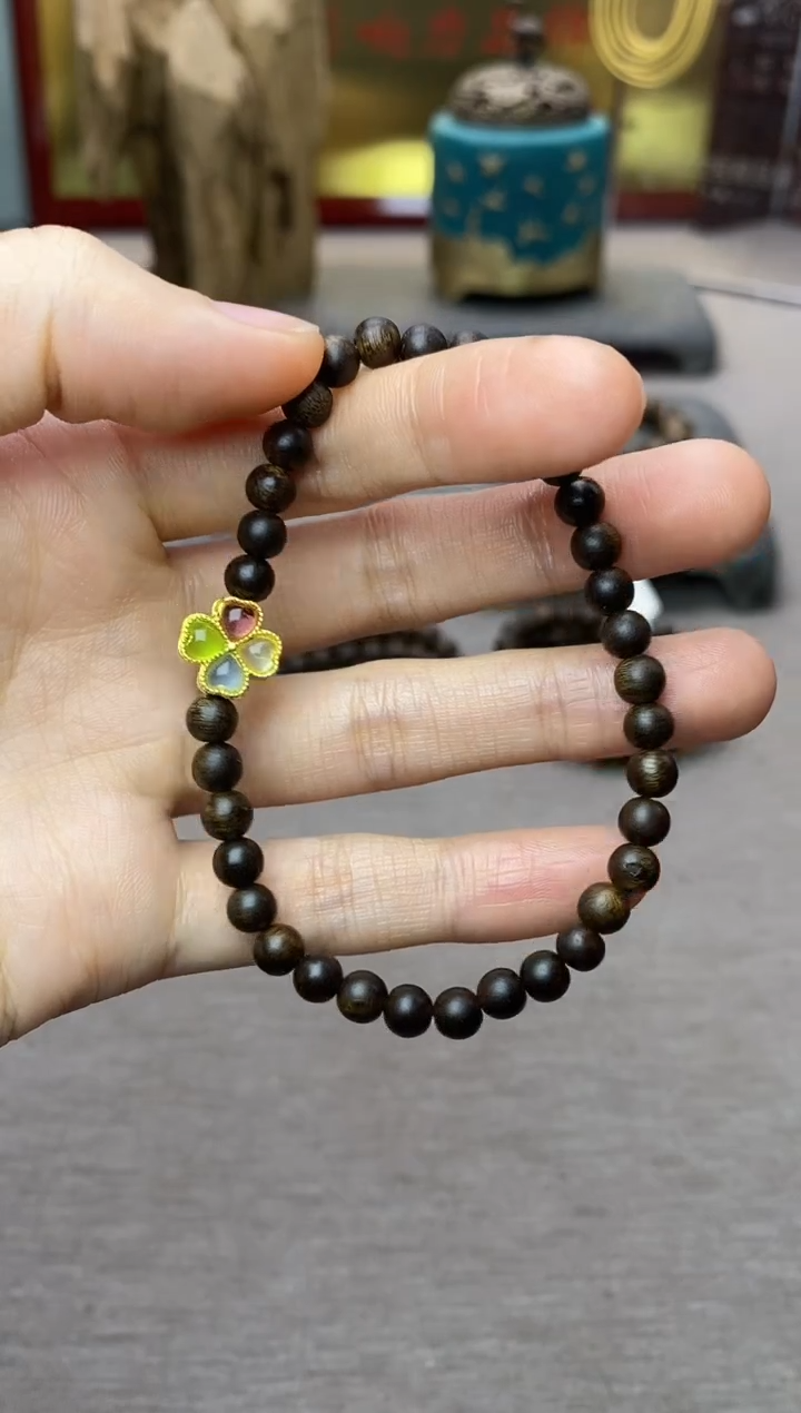 【闪购商品】沉香手串顺化紫棋0.5沉水 配饰单圈设计