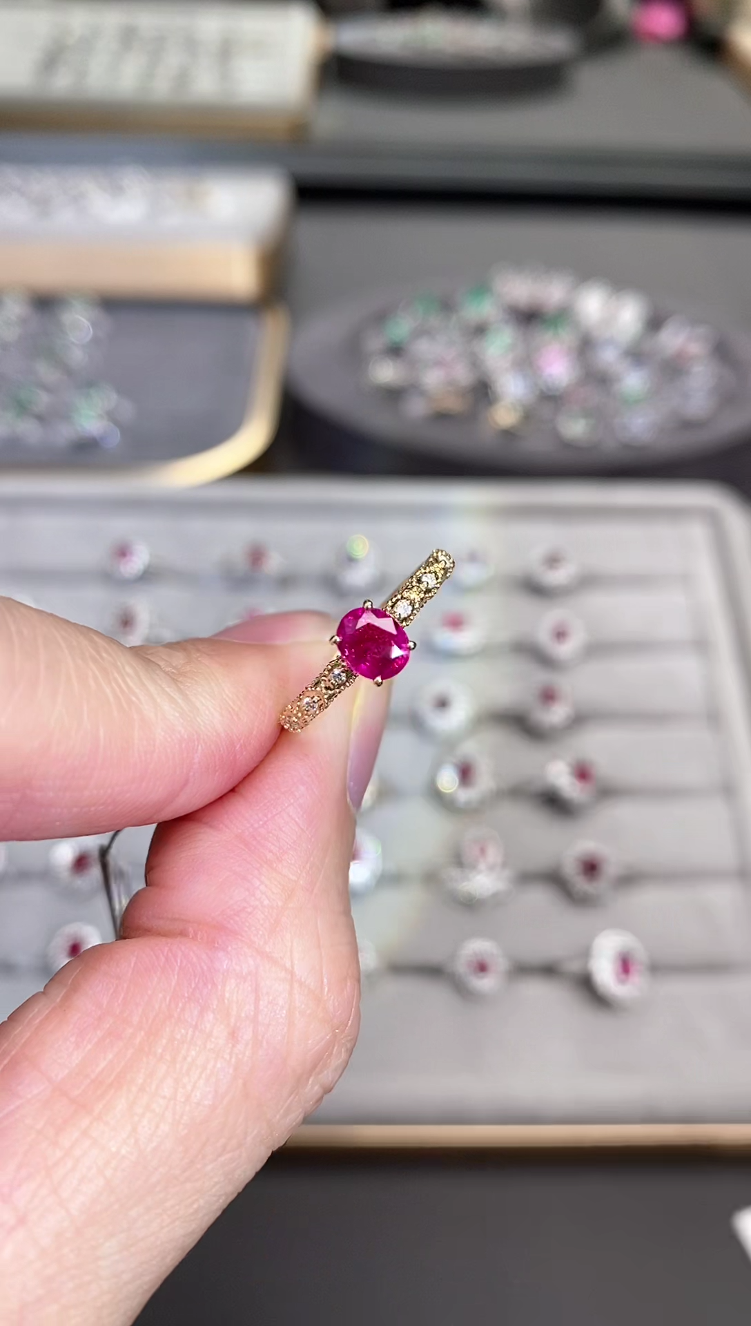 【闪购商品】红宝石戒指18K金镶嵌0.74ct/新年开工价