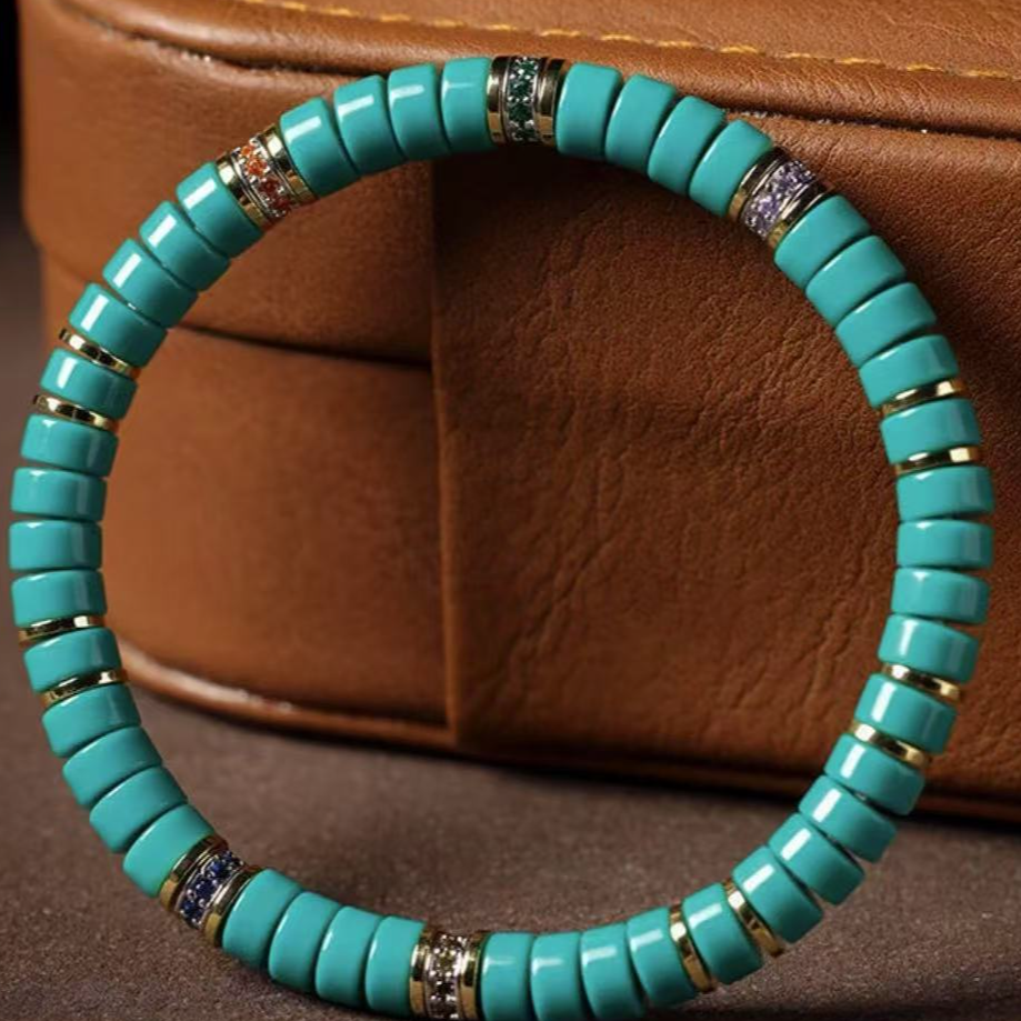 【原矿绿小松】天然绿原矿松石时尚配件