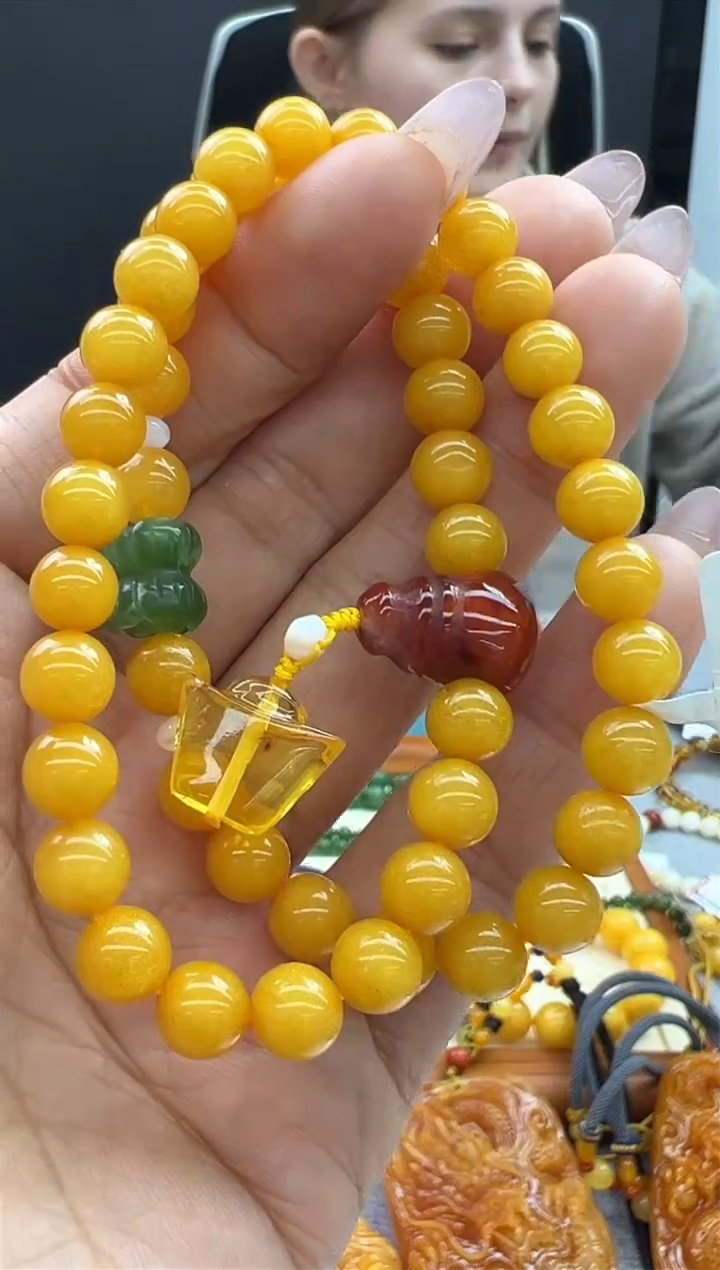 【闪购商品】琥珀颈饰未镶嵌727秒拍号