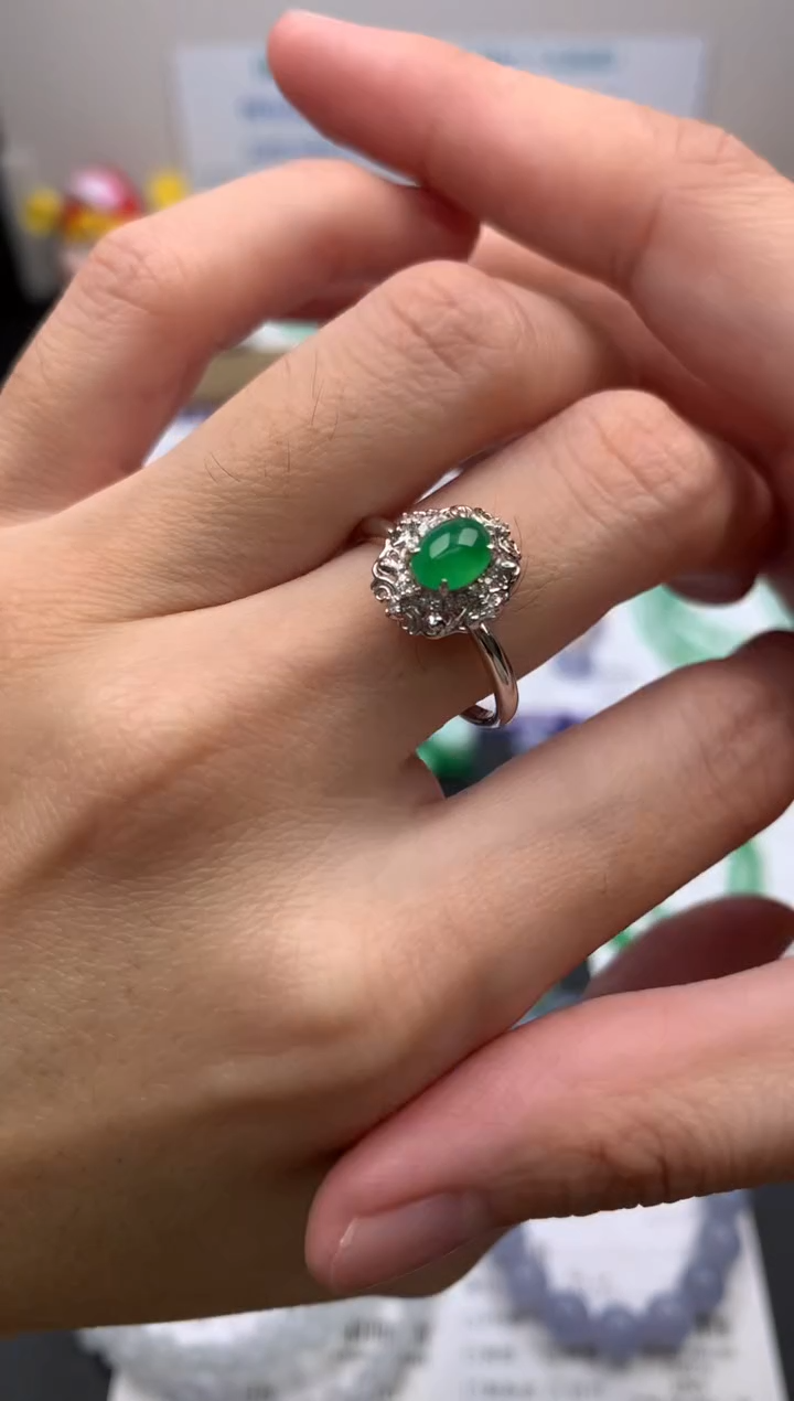 【闪购商品】定制翡翠18K金镶嵌模式推广期24小时鉴赏期