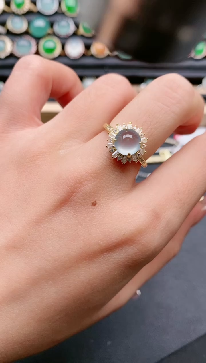 【闪购商品】翡翠戒指银S925镶嵌1111