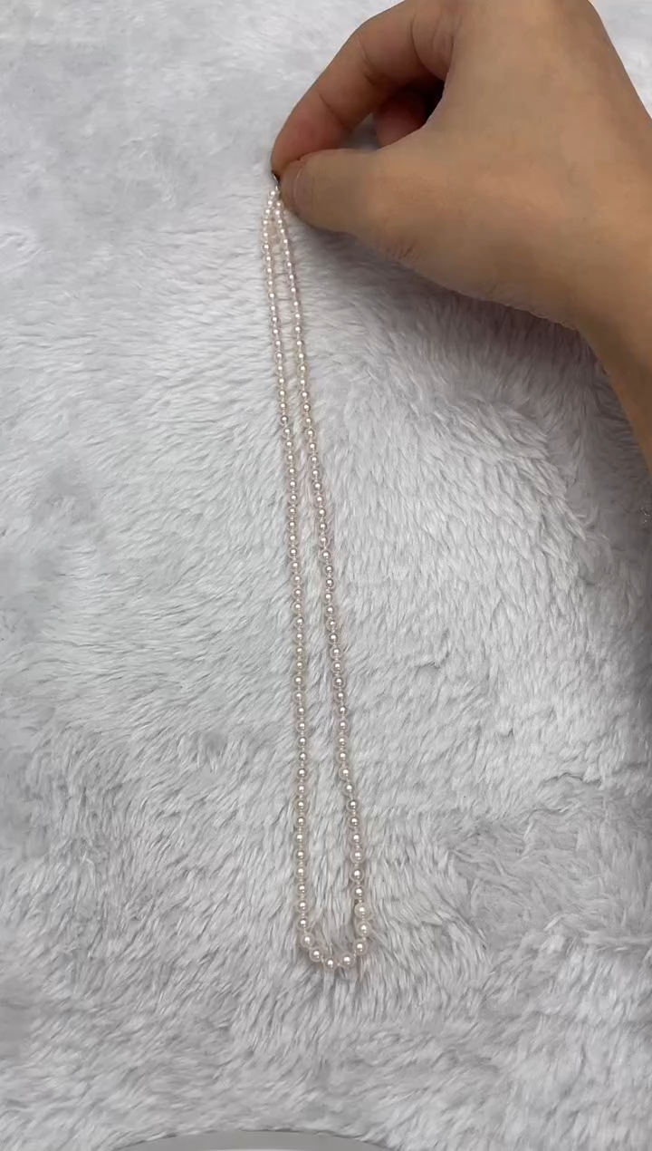 项链银S925镶嵌海水珍珠AK3.5-4mm