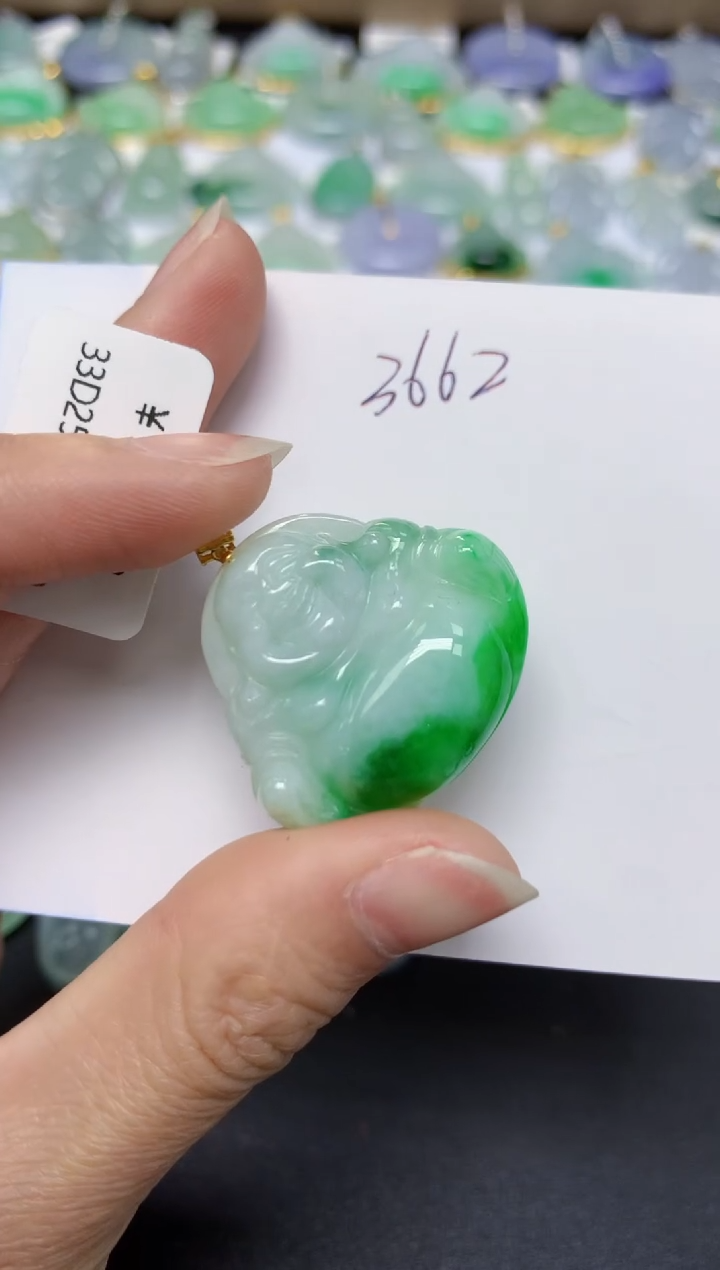 【闪购商品】翡翠18K金镶嵌颈饰 天然翡翠A货