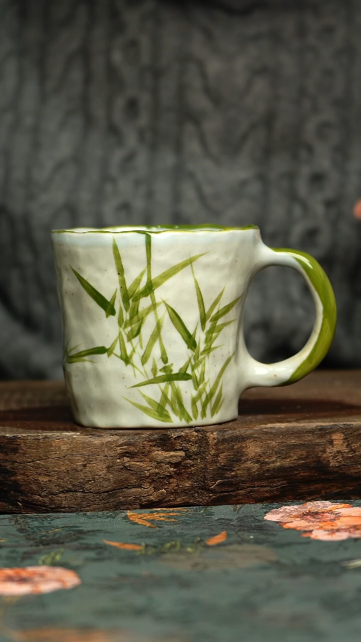 【闪购商品】杯釉下彩手工手绘同款陶器