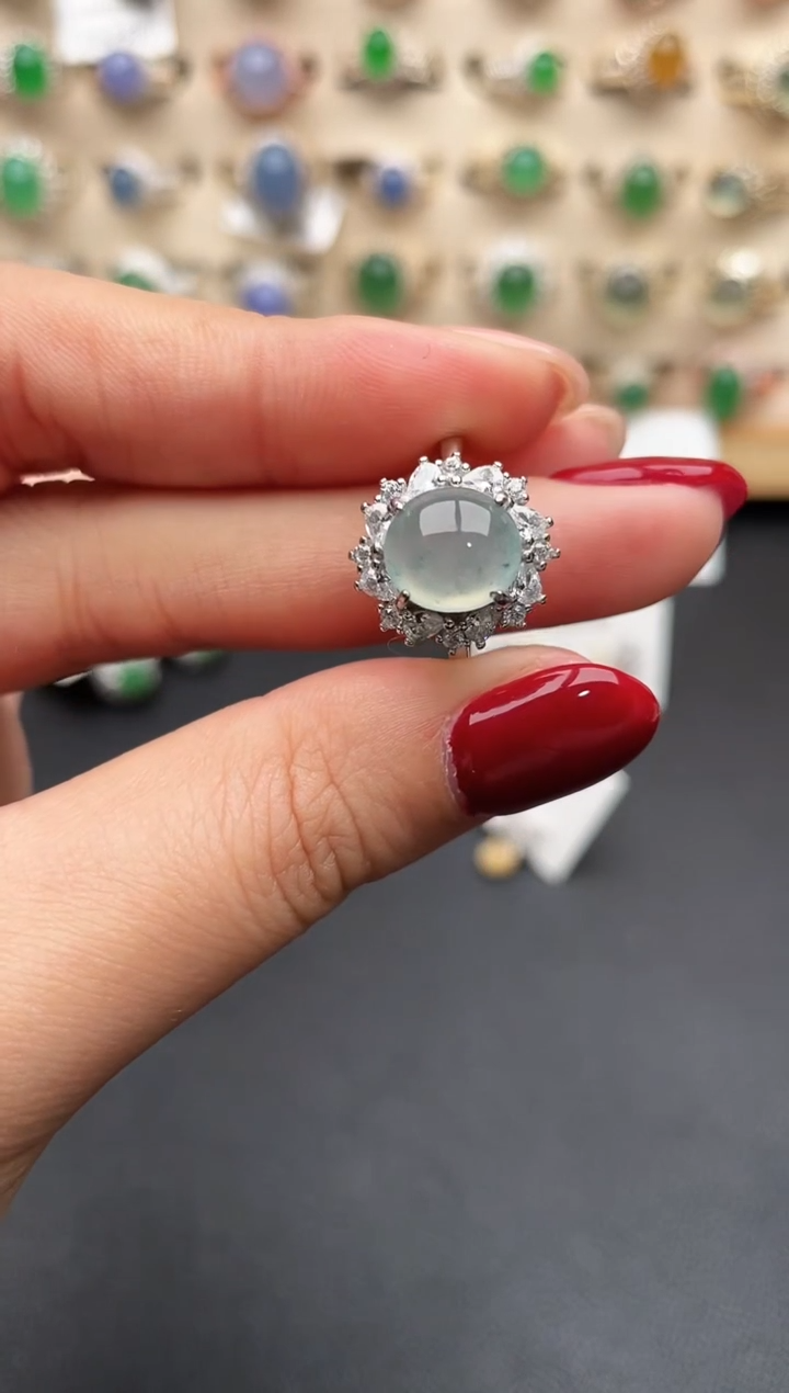 未镶嵌戒指翡翠一物一证一礼盒