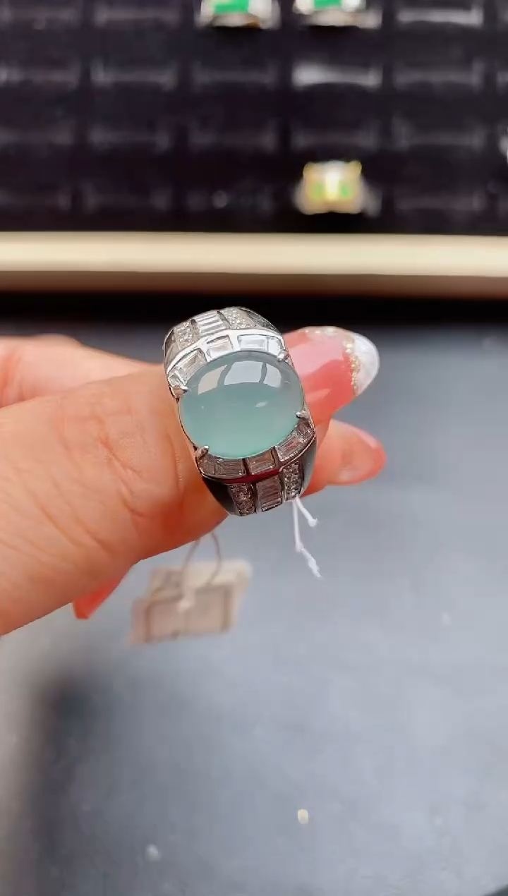 【闪购商品】翡翠戒指银S925镶嵌1212