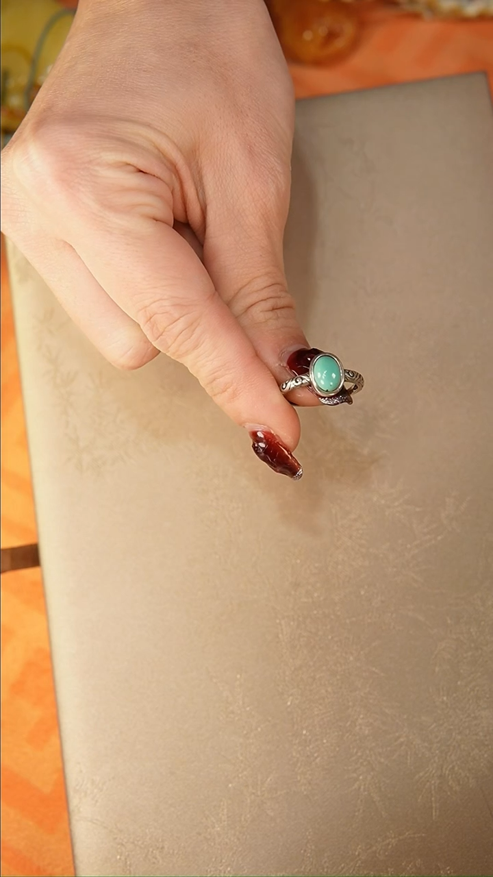 【闪购商品】绿松石戒指银S925镶嵌戒指