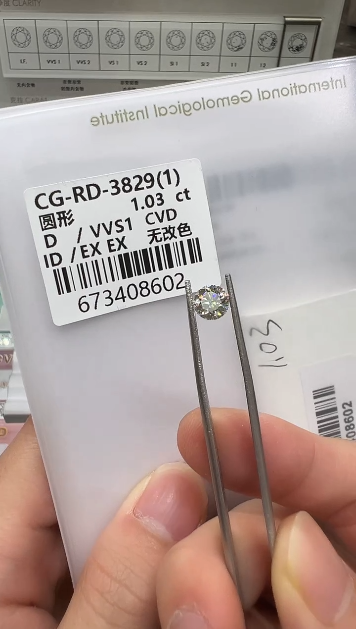 【闪购商品】实验室培育钻石未镶嵌@1.03ct 先鉴赏，再定制
