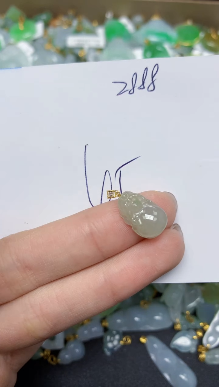 【闪购商品】翡翠颈饰18K金镶嵌天然翡翠A货