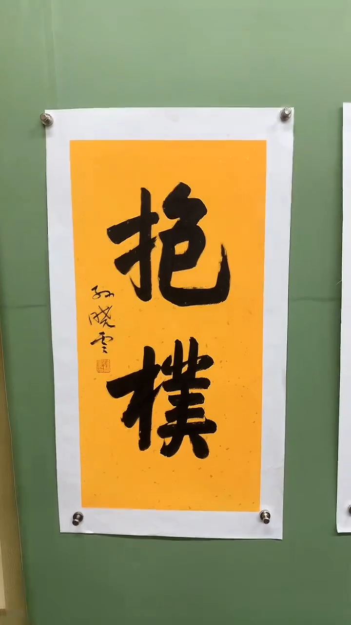 竖款精品书法，抱朴