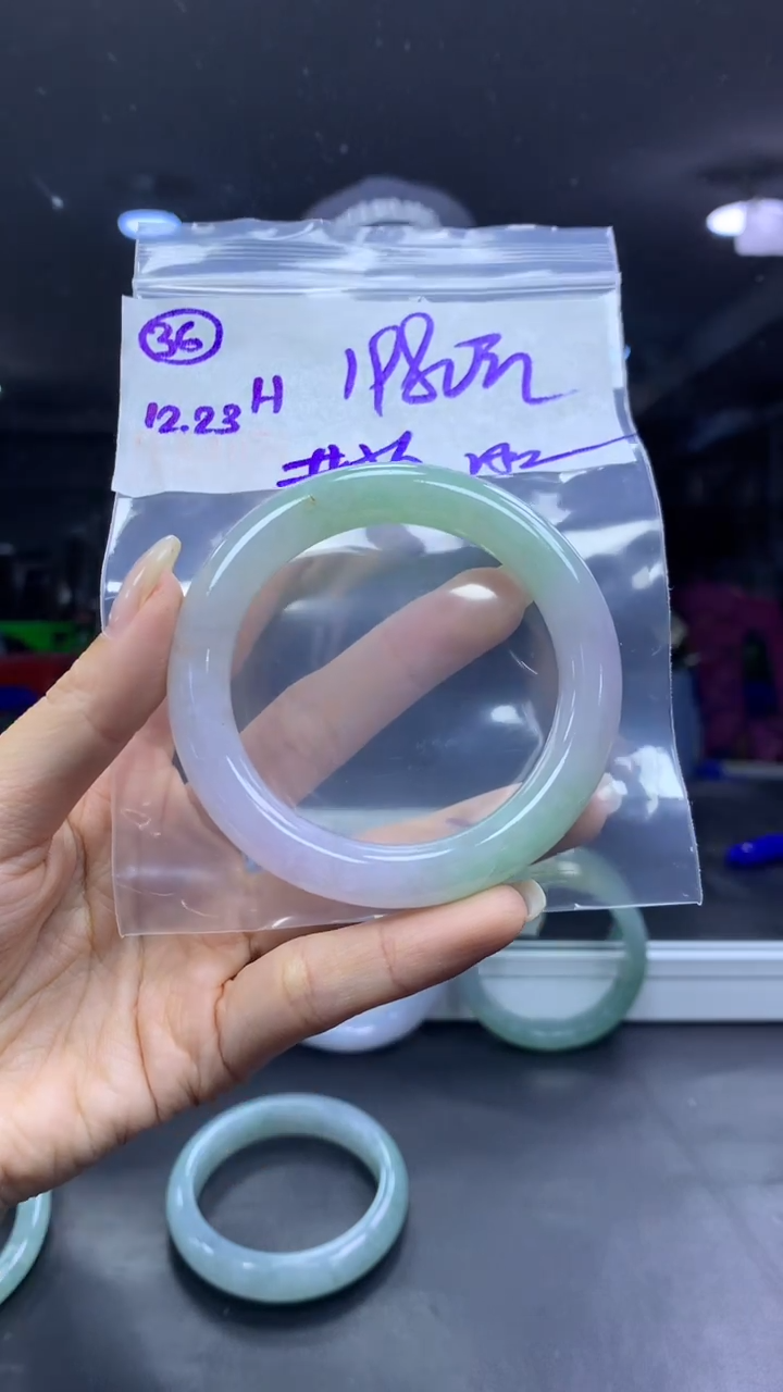 未镶嵌定制翡翠36手镯56冰丝+1980元+拍一发一