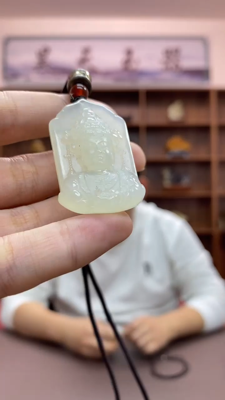 【闪购商品】岫玉颈饰未镶嵌度母观音头吊坠