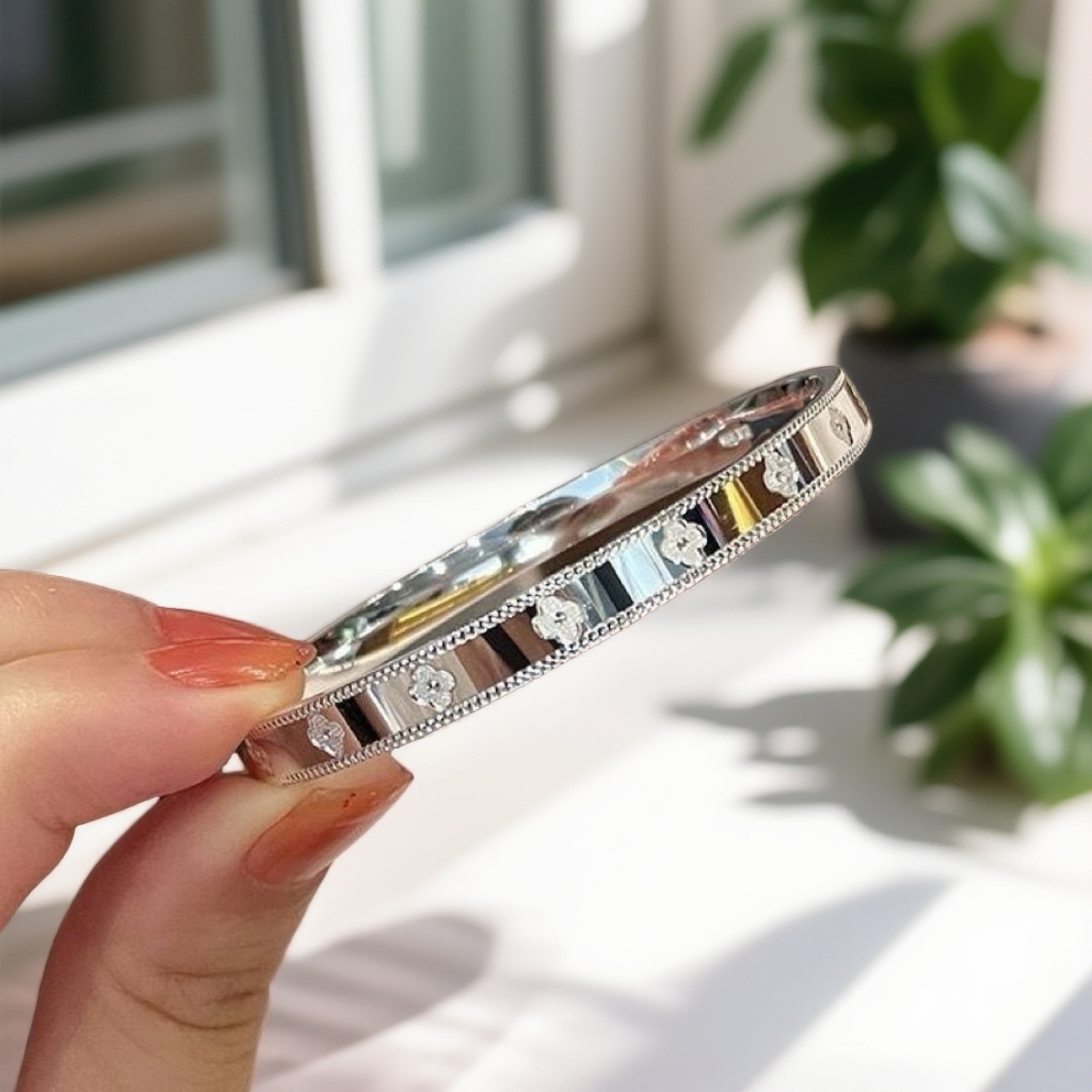 999.9万花筒四叶草闭口手镯