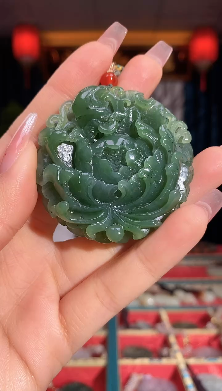 【闪购商品】和田玉颈饰未镶嵌牡丹