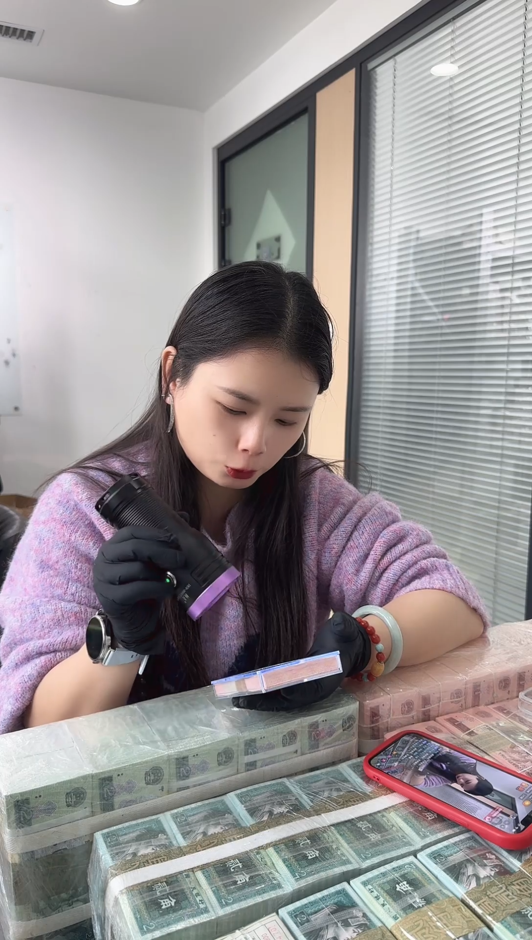 96版1元整刀百张连号  银行保真鉴定 不挑号 尾801