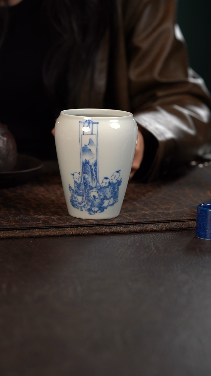 【闪购商品】杯聚澜堂童子赏画水洗