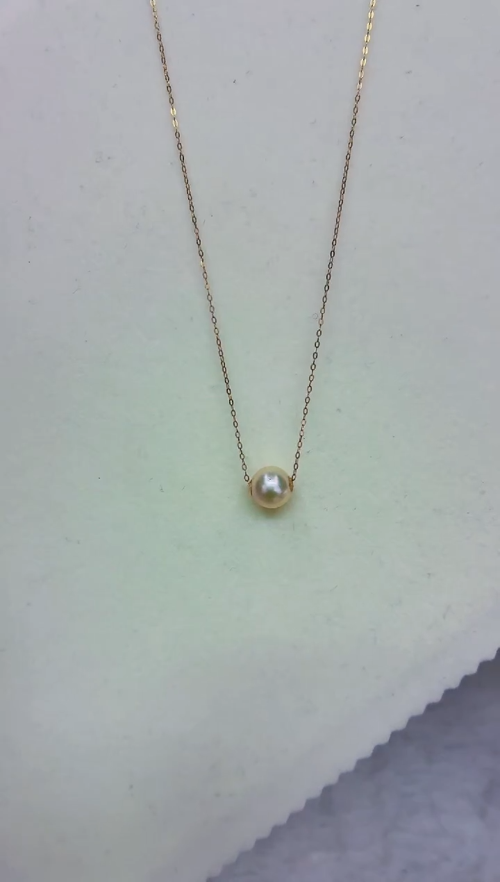 18K金镶嵌DA海水珍珠路路通8-9 y181