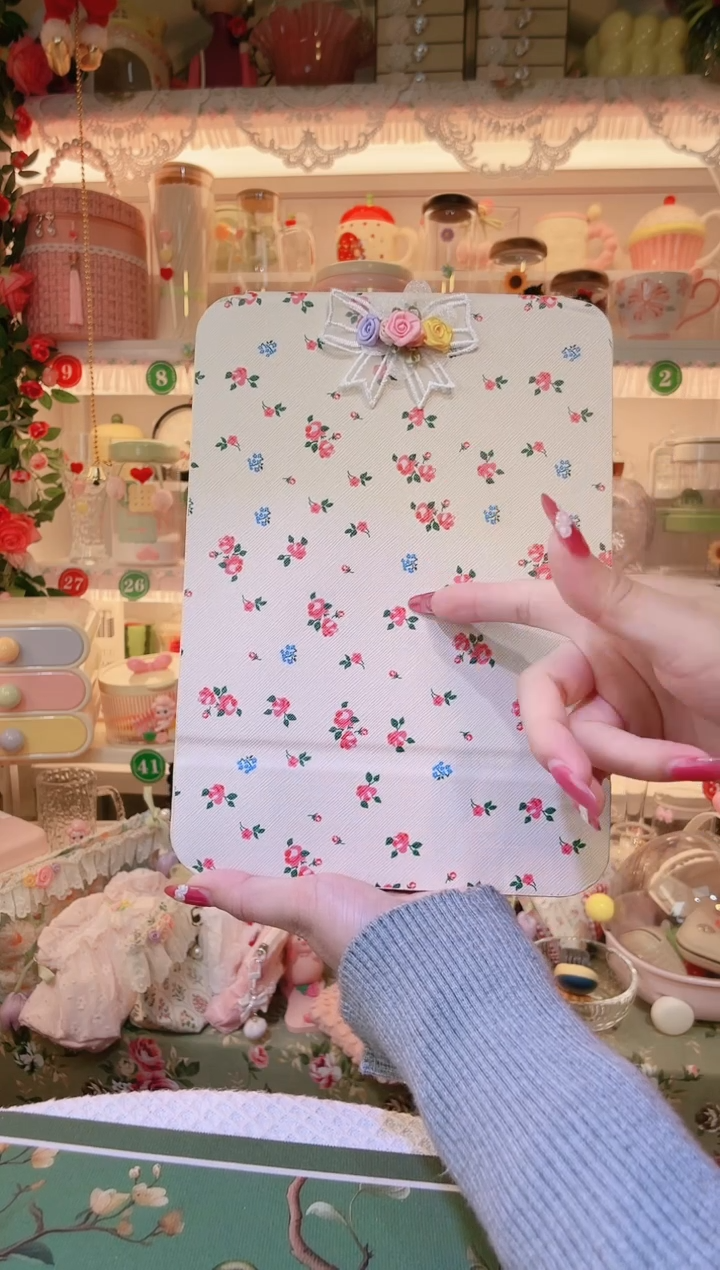 玫瑰花折叠镜大——手工制作品质好！