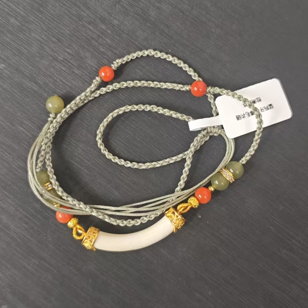 猛犸牙半镯毛衣链2306