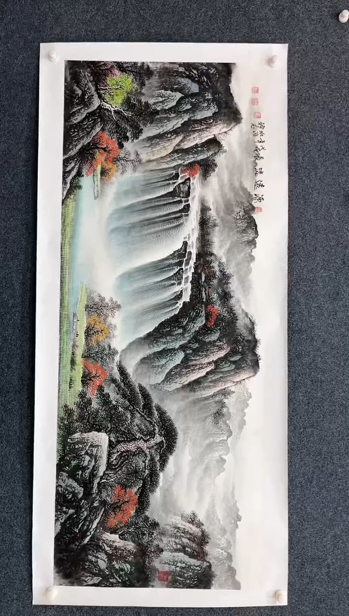 【闪购商品】国画2.19-杨成喜-小六尺山水-78