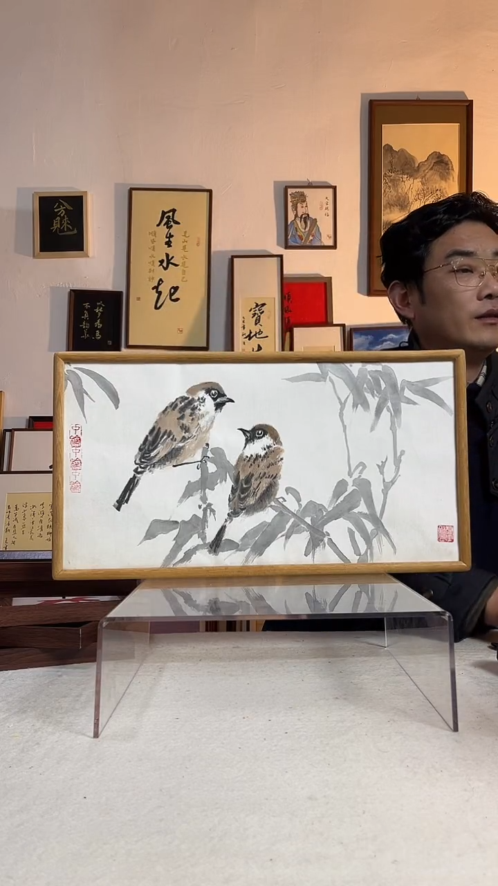 国画书法作品手写手绘27*50cm