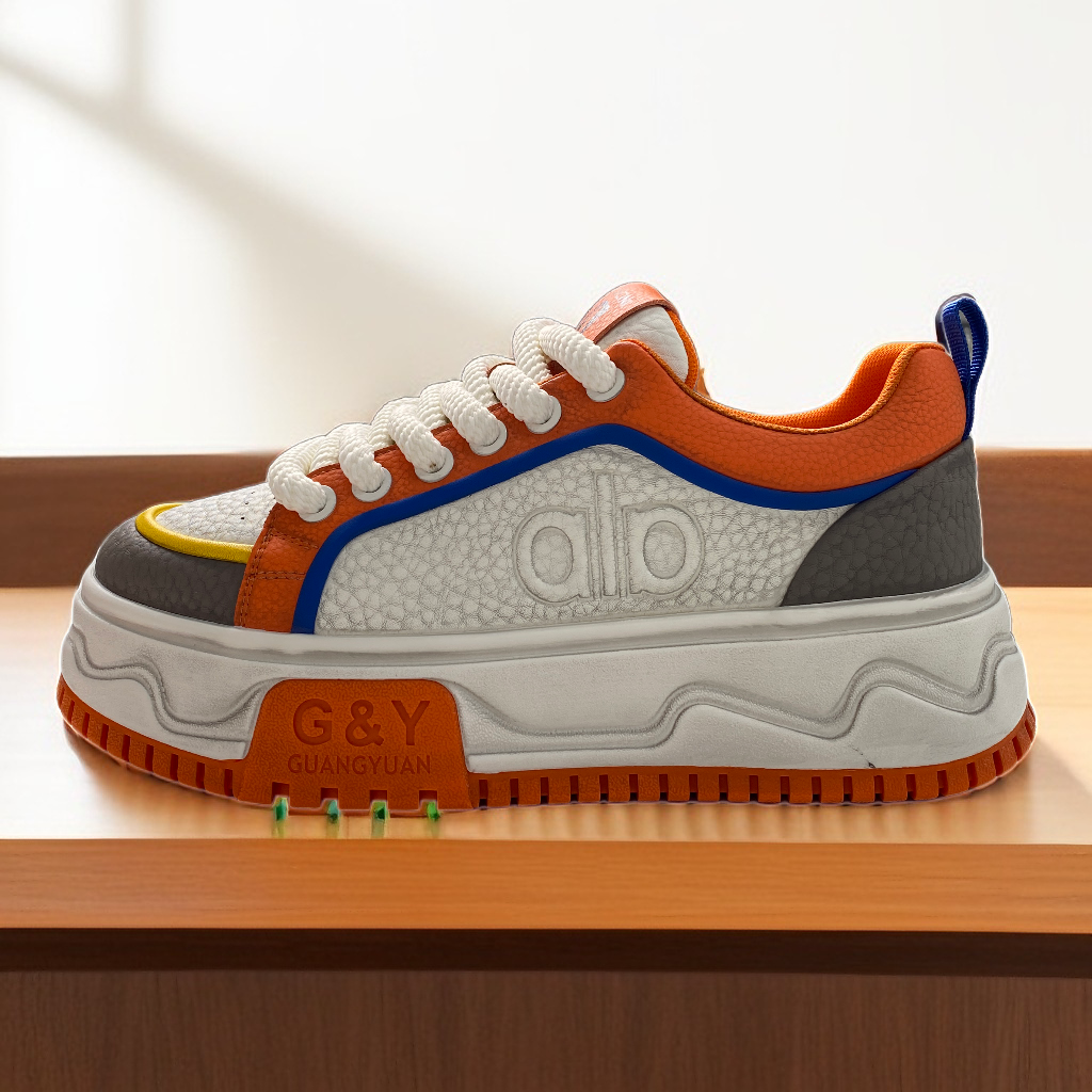 2025秋冬季新款真皮超轻厚底小众韩版时尚百搭男士低帮板鞋