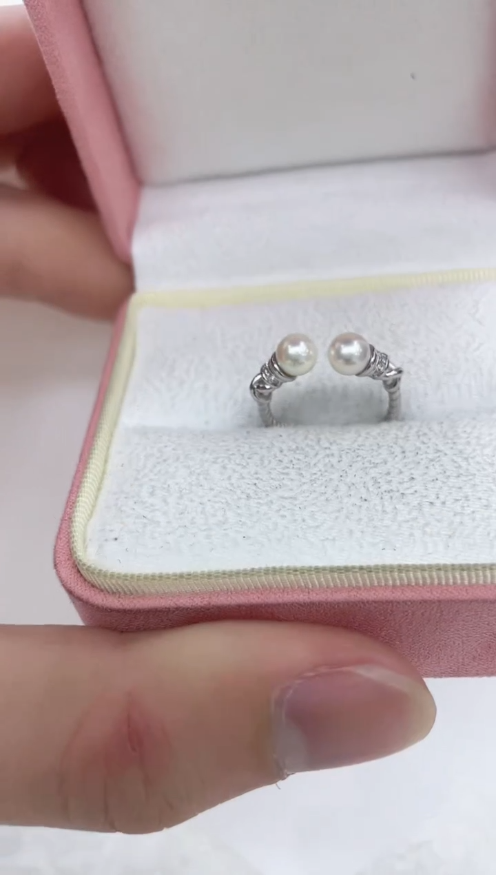 【闪购商品】海水珍珠戒指银S925镶嵌海水珍珠戒指