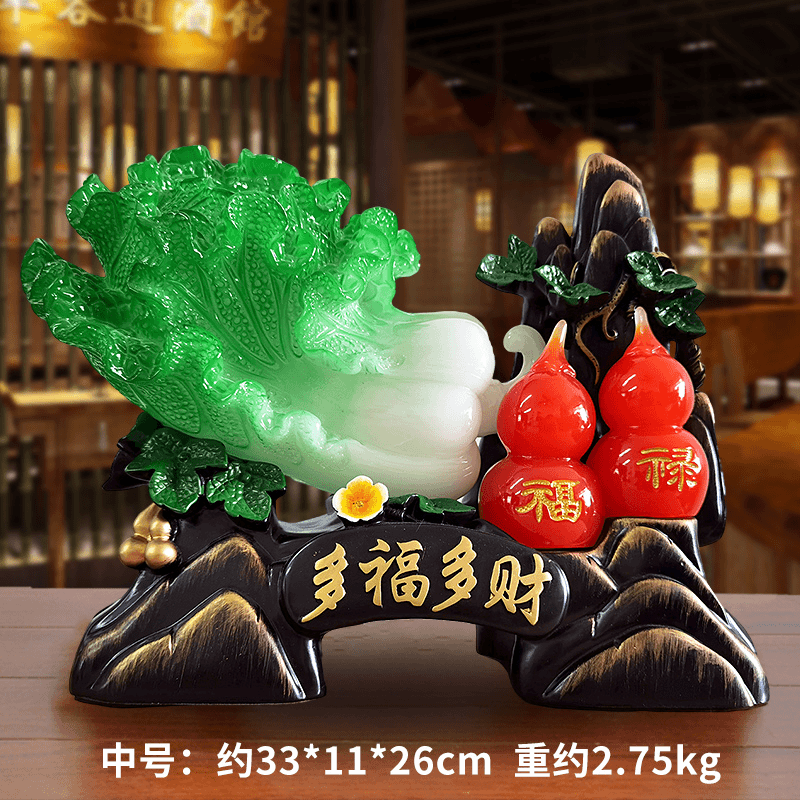 新中式葫芦福禄白菜玄关电视柜酒柜家居装饰品卧室新房客厅摆件 