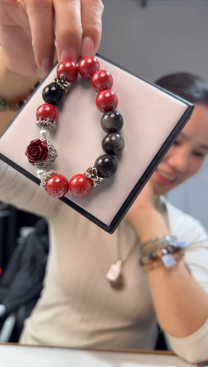 天然辰砂优0849 约14mm