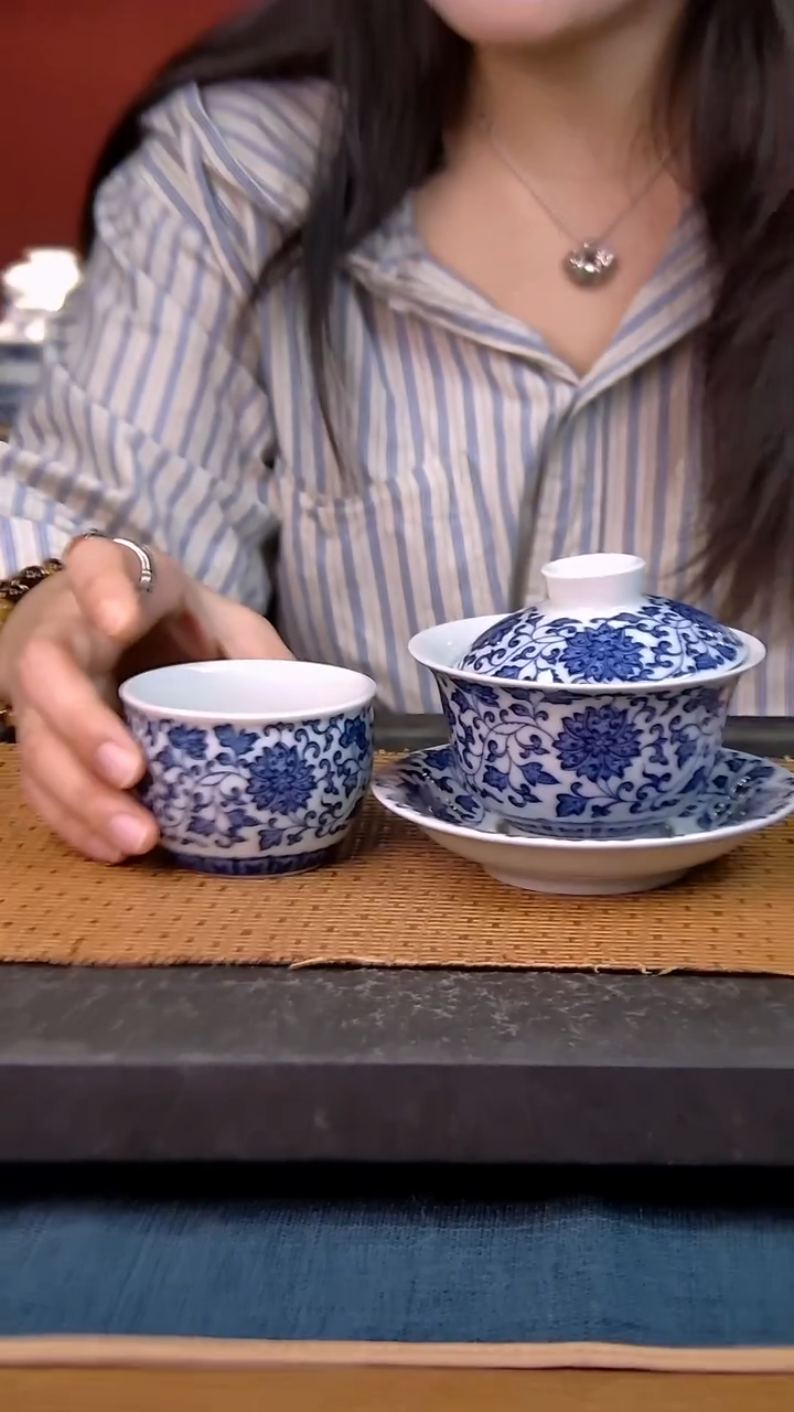  简装家用款件套 白瓷陶瓷茶具