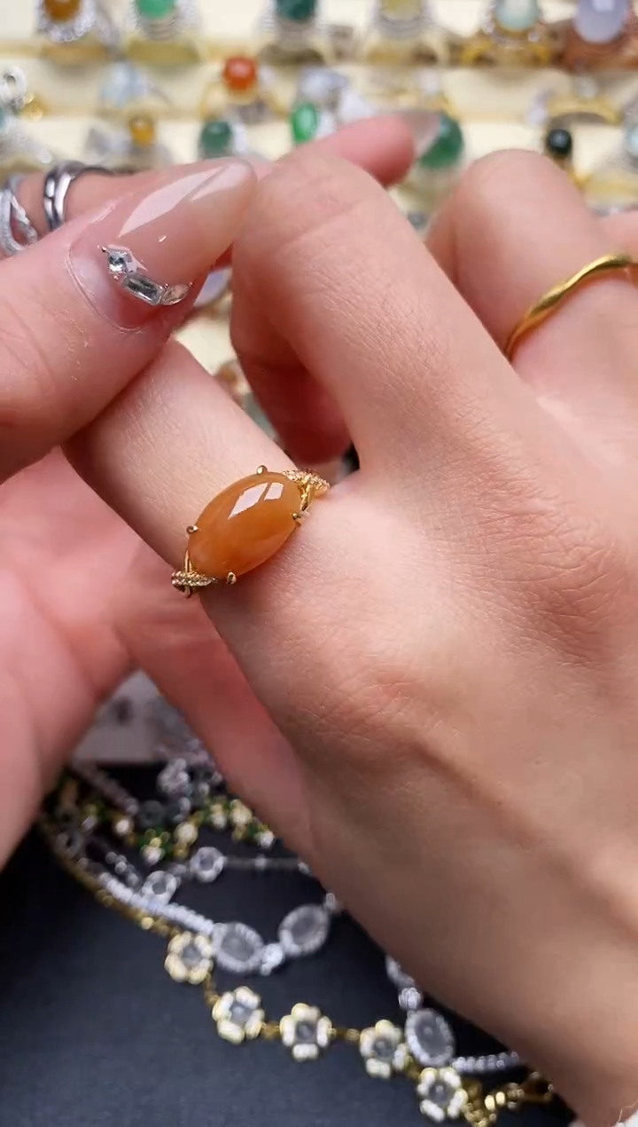 【闪购商品】翡翠戒指银S925镶嵌1111111+10