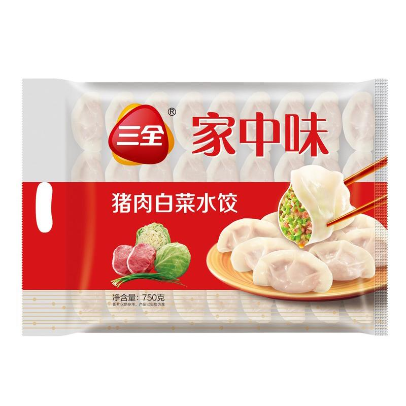 三全 家中味荠菜猪肉风味水饺 750g(1斤半)/袋