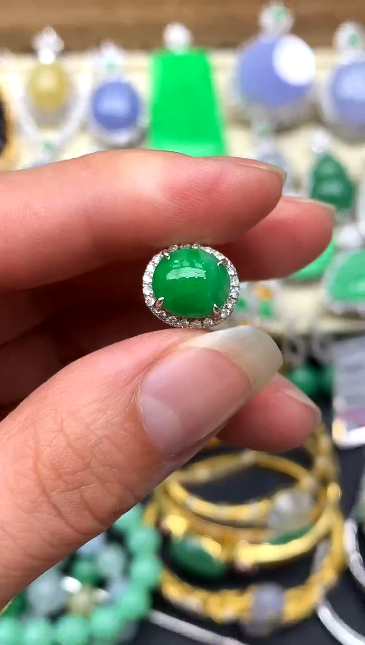 【闪购商品】翡翠戒指18K金镶嵌354-中国好珍宝