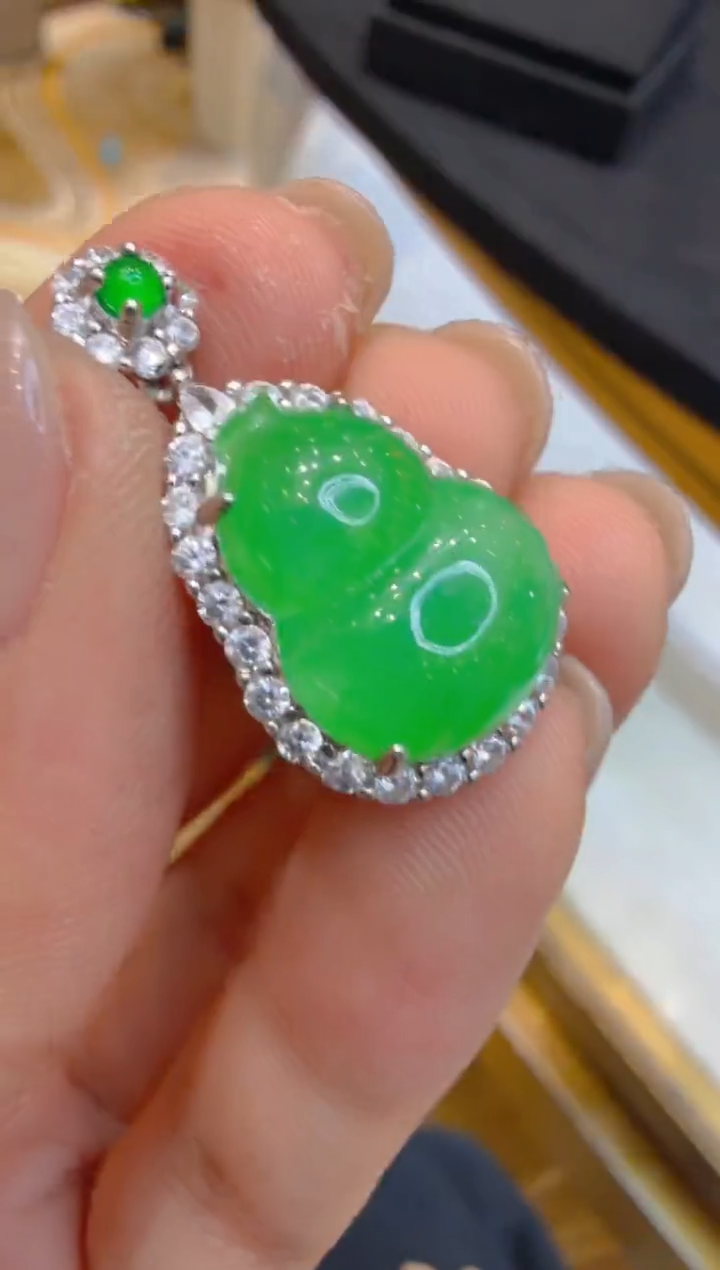 吊坠(不含链)银S925镶嵌翡翠多样性团购发一件