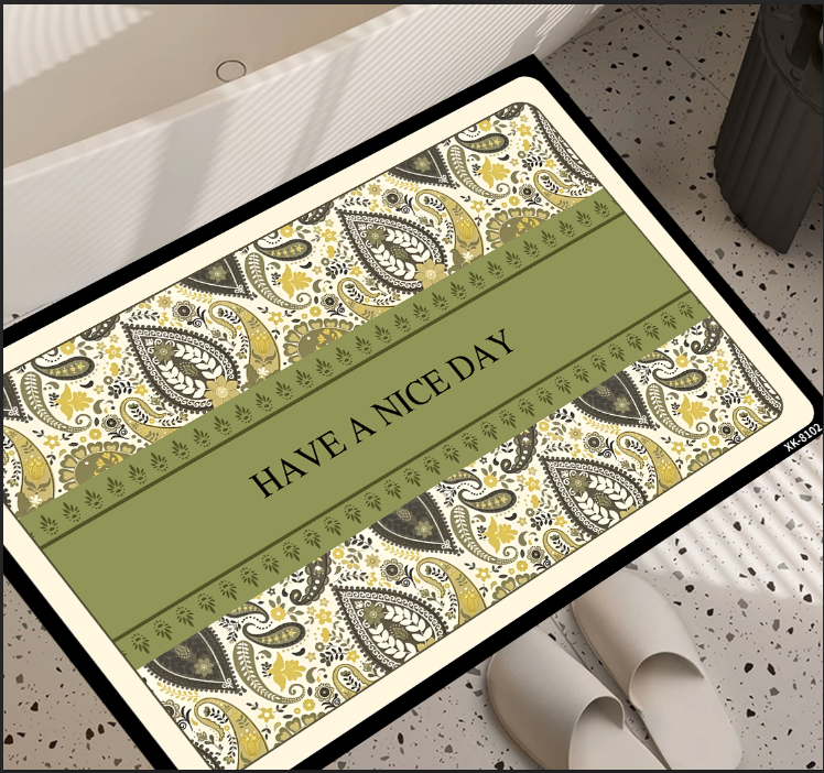 KX8102【50×80cm】硅藻泥卫生间浴室地垫防滑防油免洗耐脏脚垫