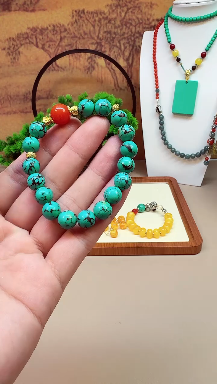 玛瑙/玉髓手链14K金镶嵌SSS