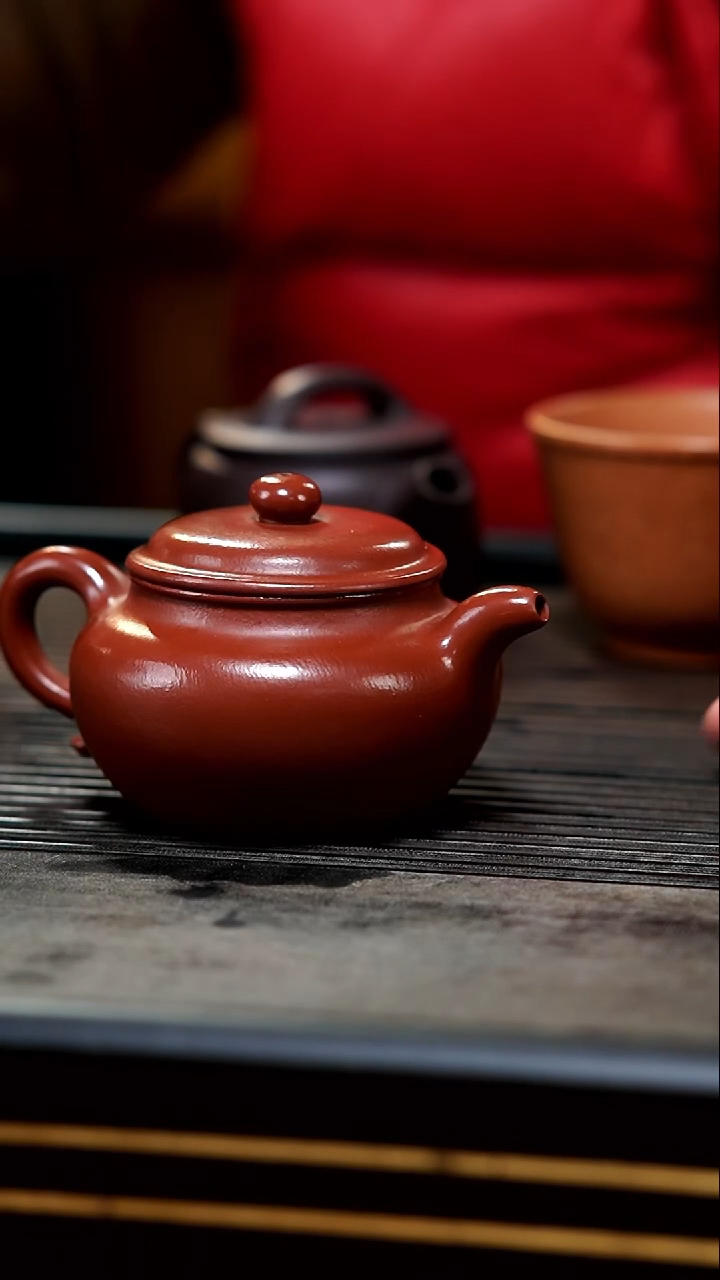 【闪购商品】紫砂茶壶16-微瑕全手朱泥莲子200cc