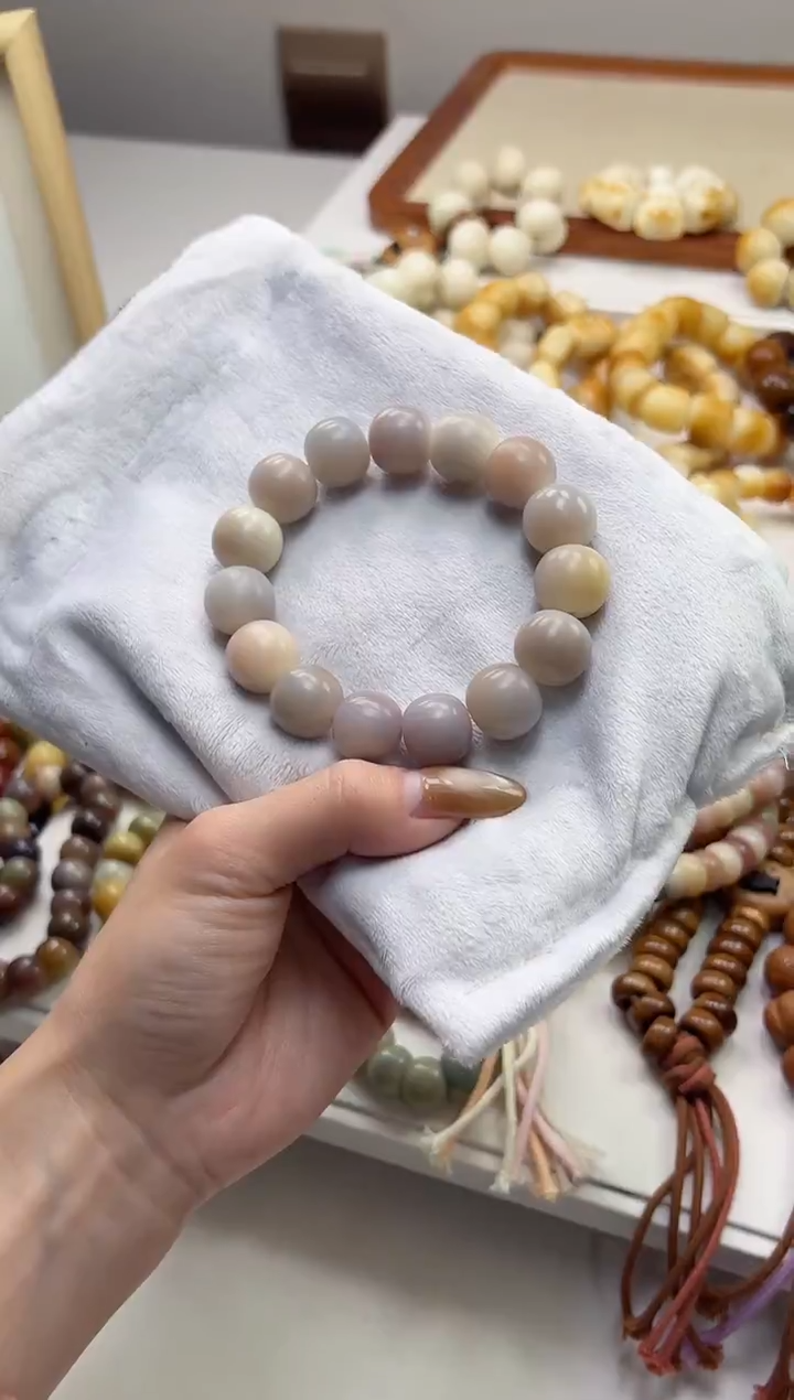 手串菩提根/象牙果沐n78紫美人干磨苹果14*15mm手串