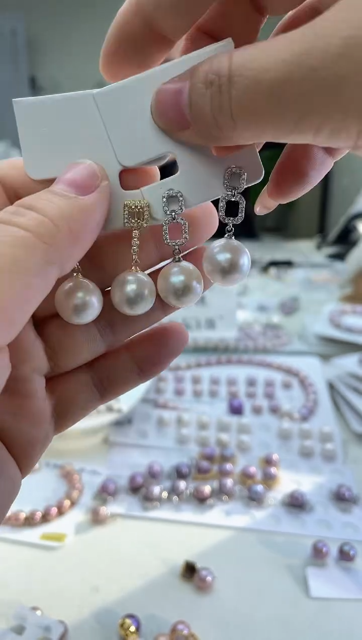 未镶嵌耳饰淡水珍珠白色系随机(多样性发一）