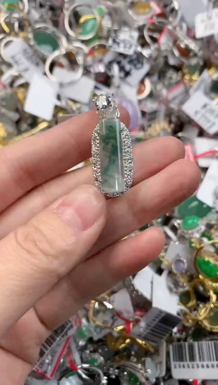 银S925镶嵌戒指翡翠444                  7